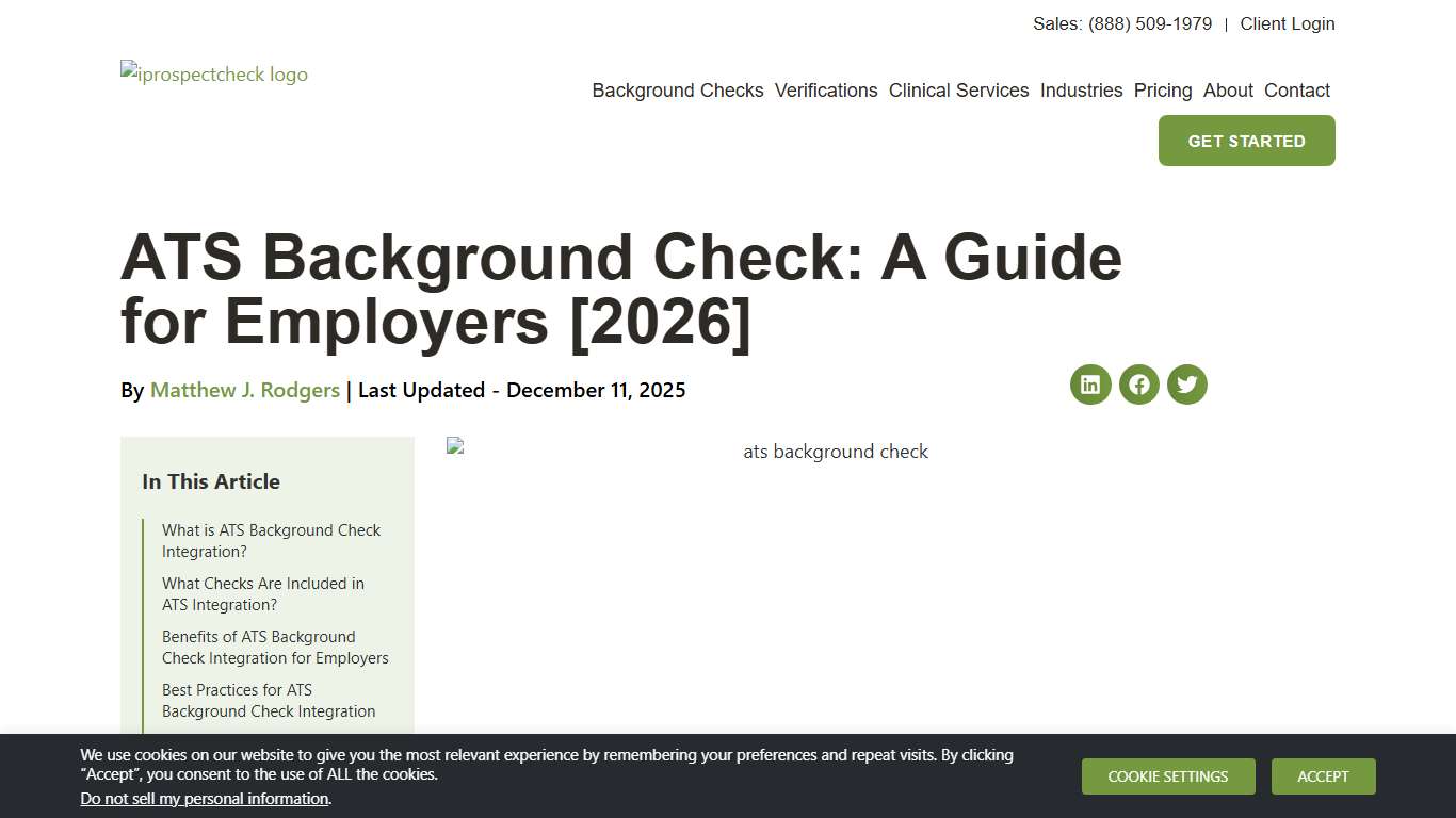 ATS Background Check: A Guide for Employers [2026] - iprospectcheck